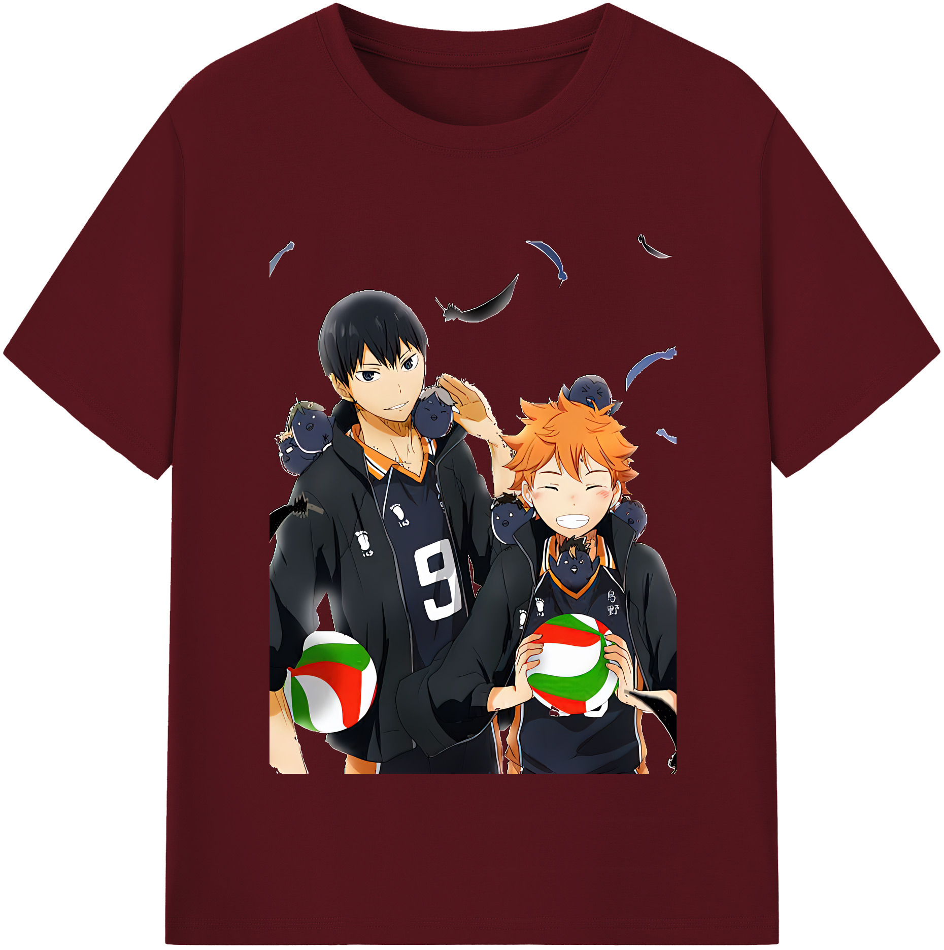 （画像用） ハイキュー!! Haikyu!! 綿100％半袖Tシャツ（フロントプリント）